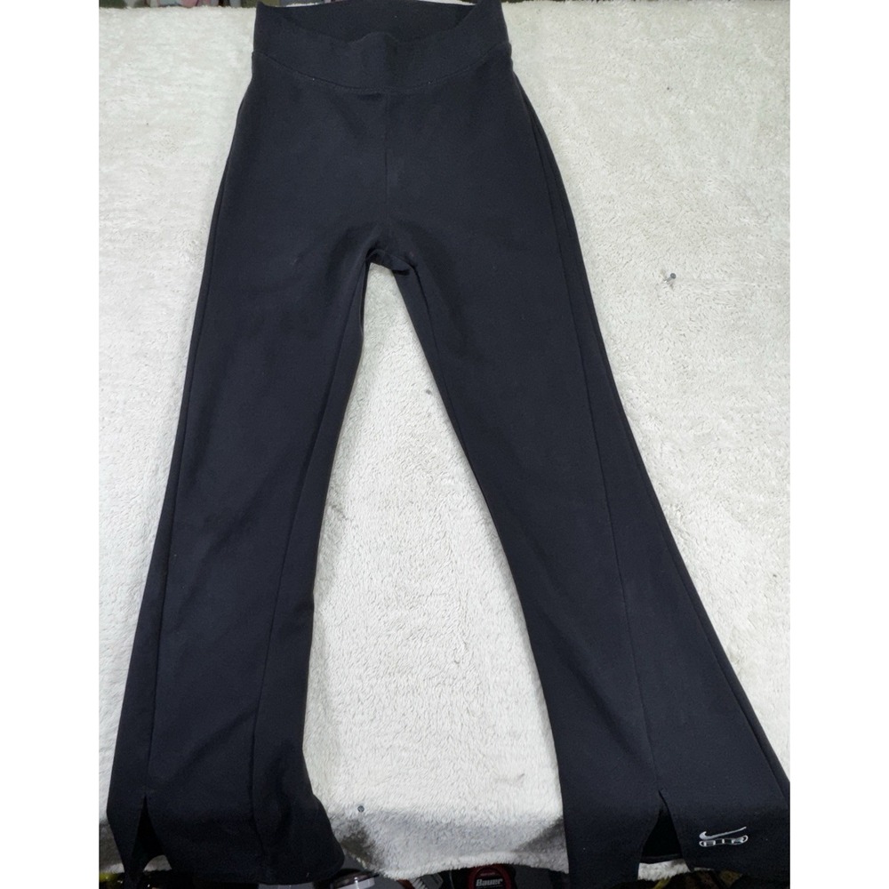 Nike Air Bootcut Yoga Pants Womens Black Split Hem Flare Y2K Size M